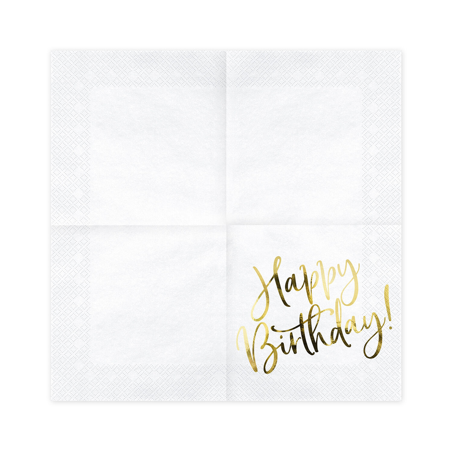 Servietten Happy Birthday / Geburtstag - Wei�, 33 � 33 cm, 20 St�ck Bild 2
