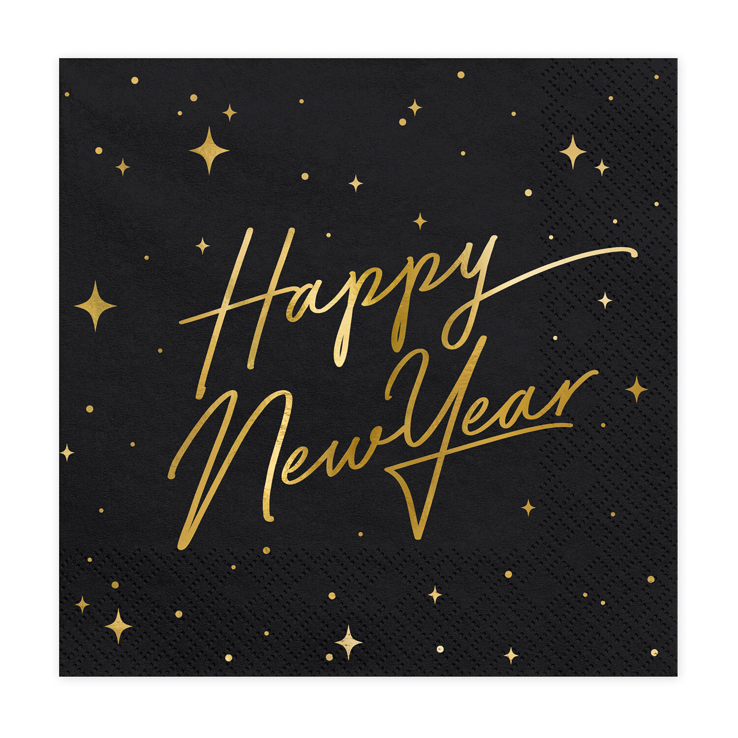 Servietten Happy New Year - Schwarz, 33 � 33 cm, 20 St�ck
