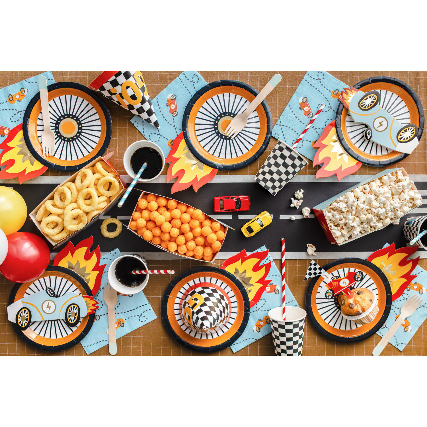 Servietten Auto / Cars - 33x33 cm, Farbig sortiert, 12 St�ck Bild 3