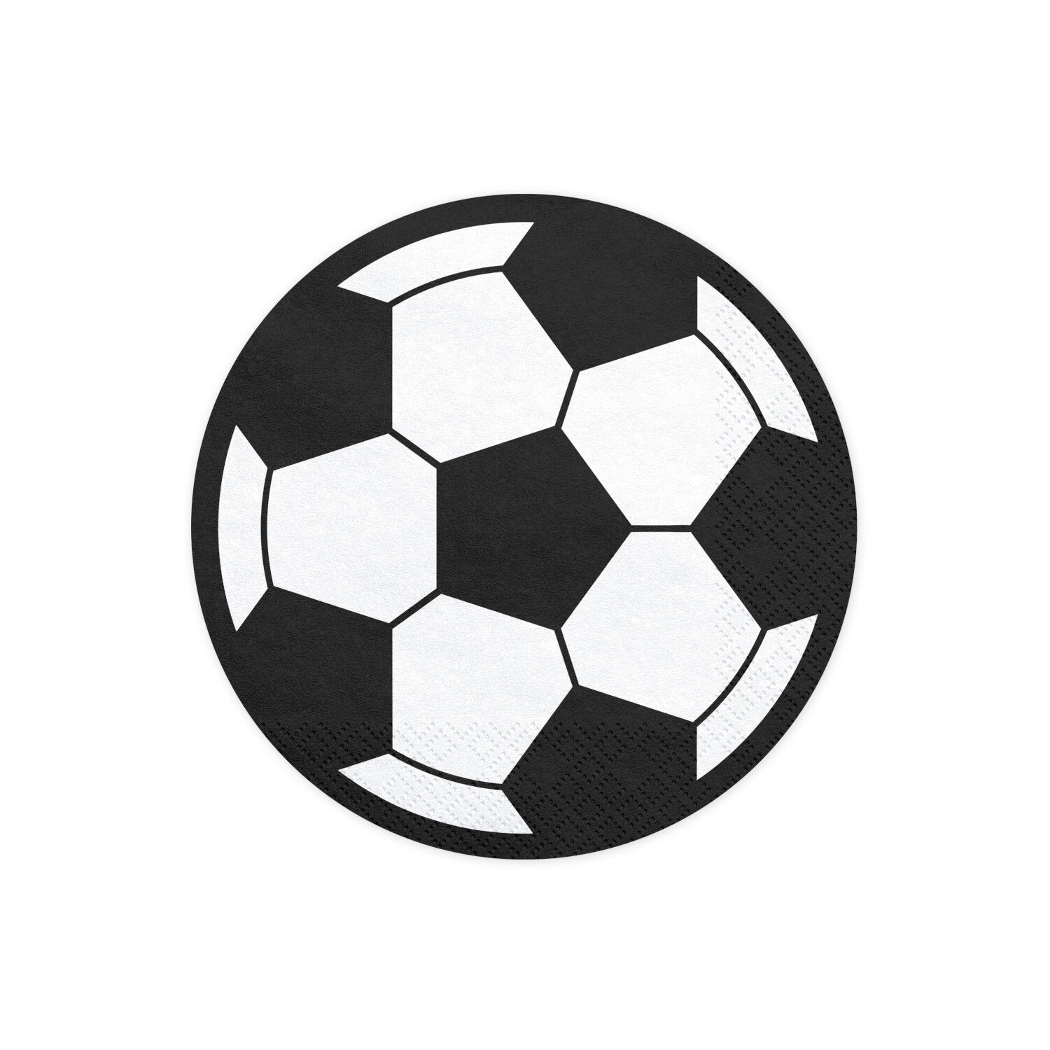 Servietten Fu�ball rund - � 13,5 cm, 20 St�ck