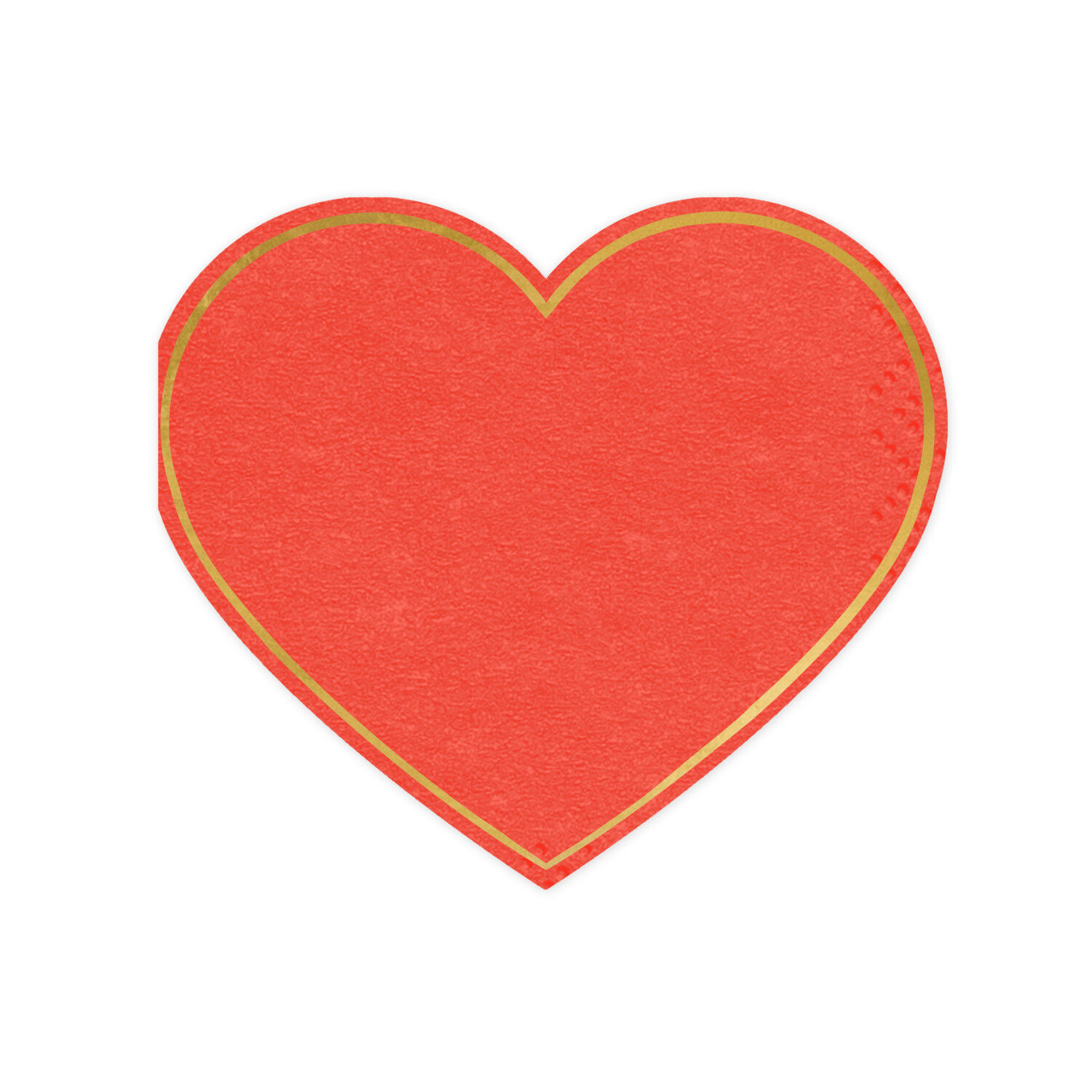 Servietten Herz - Rot mit Goldrand, 14,5 � 12,5 cm, 20 St�ck