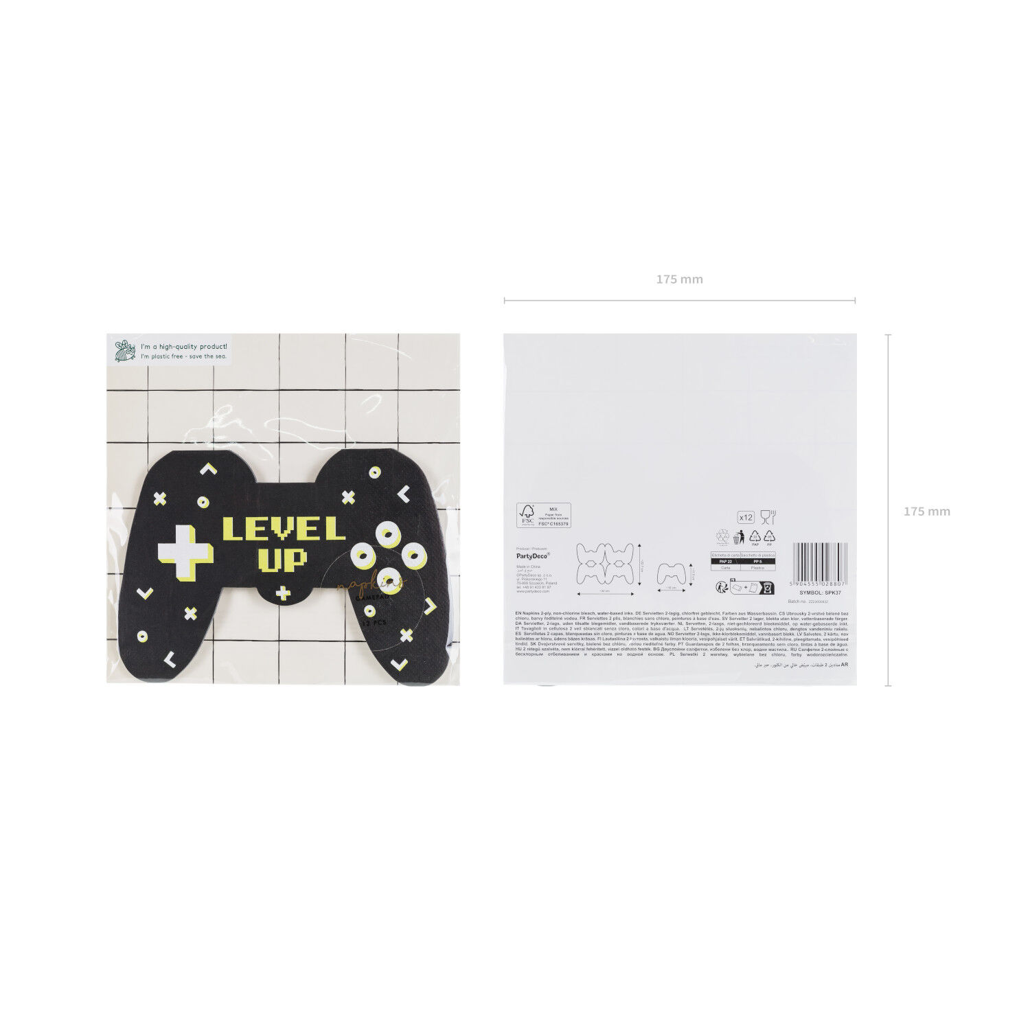 Servietten Form Game-Controller - 11,5 � 16 cm, 12 St�ck Bild 4