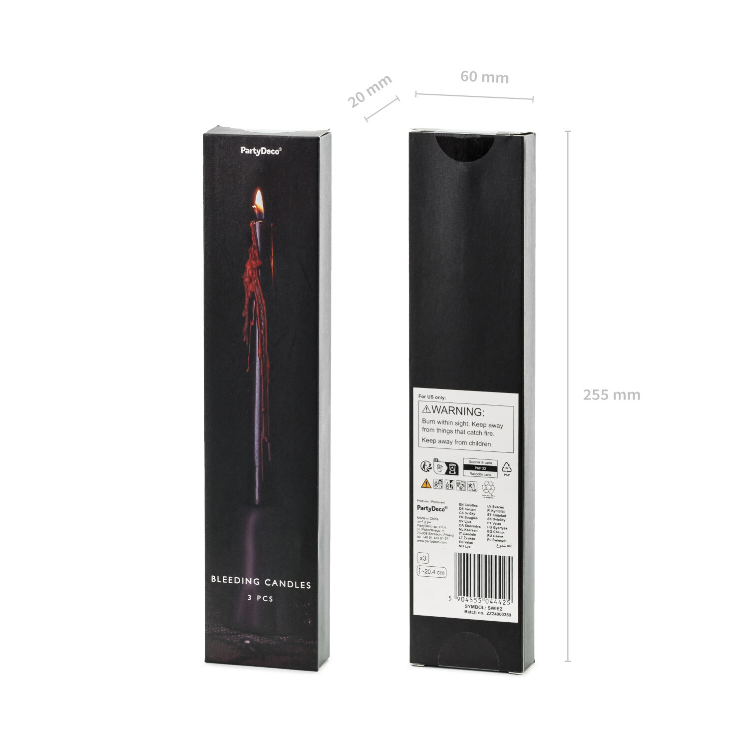 Blutende Kerzen, 25 cm, 3 Stk. Bild 4
