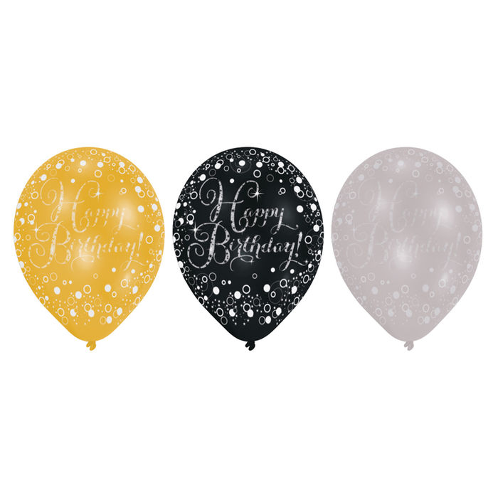 Luftballon Sparkling H Bda 6 Stk.  27,5cm