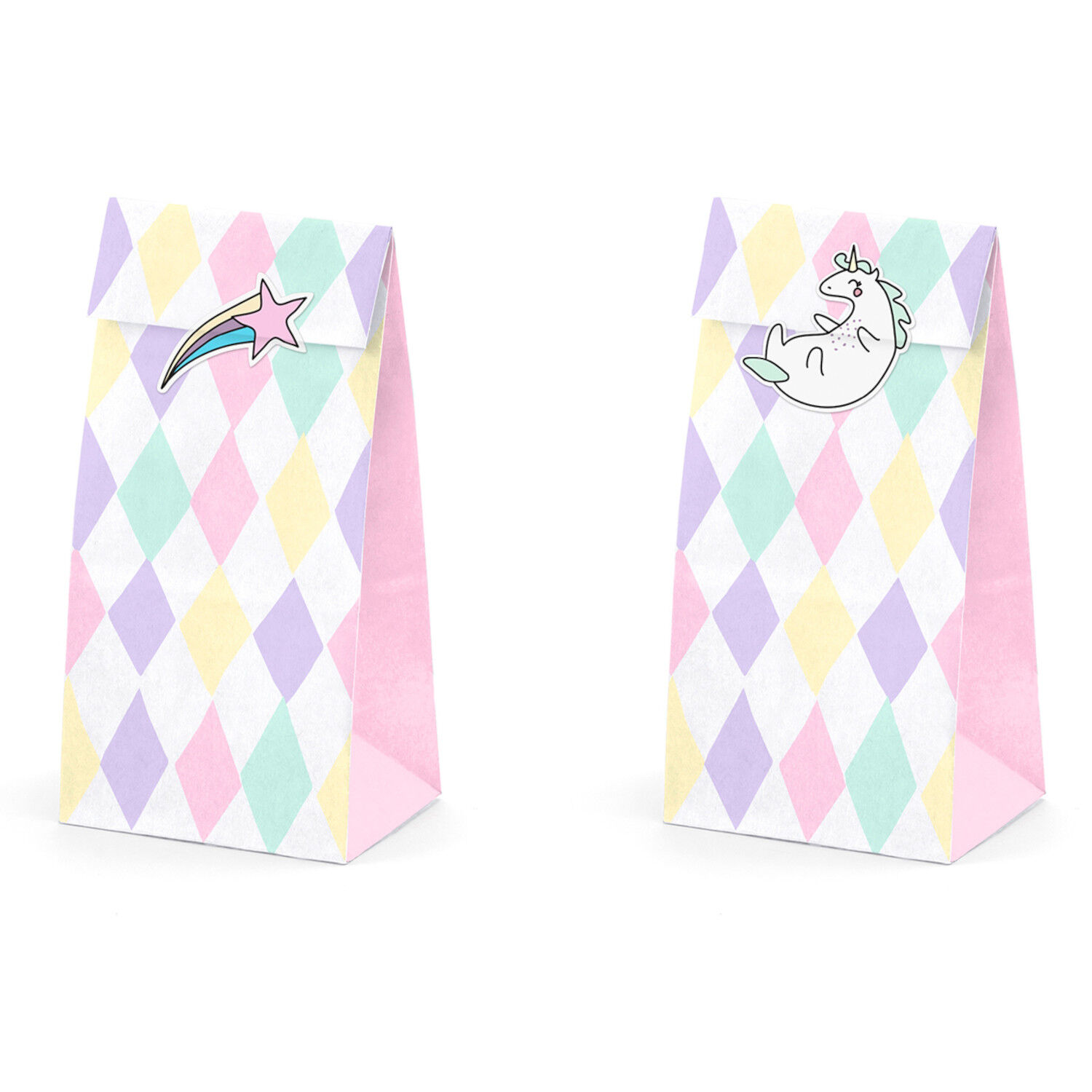 Geschenkt�ten aus Papier Einhorn � 8x18 cm - 6 St�ck Bild 2
