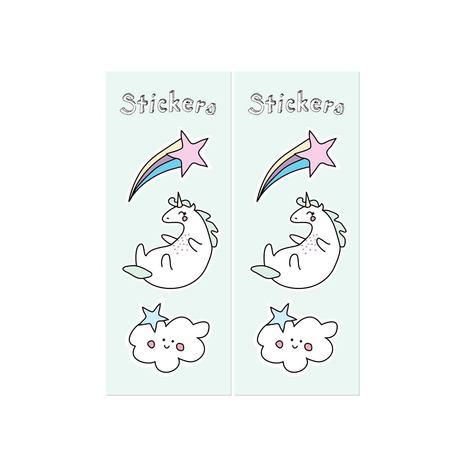 Geschenkt�ten aus Papier Einhorn � 8x18 cm - 6 St�ck Bild 3