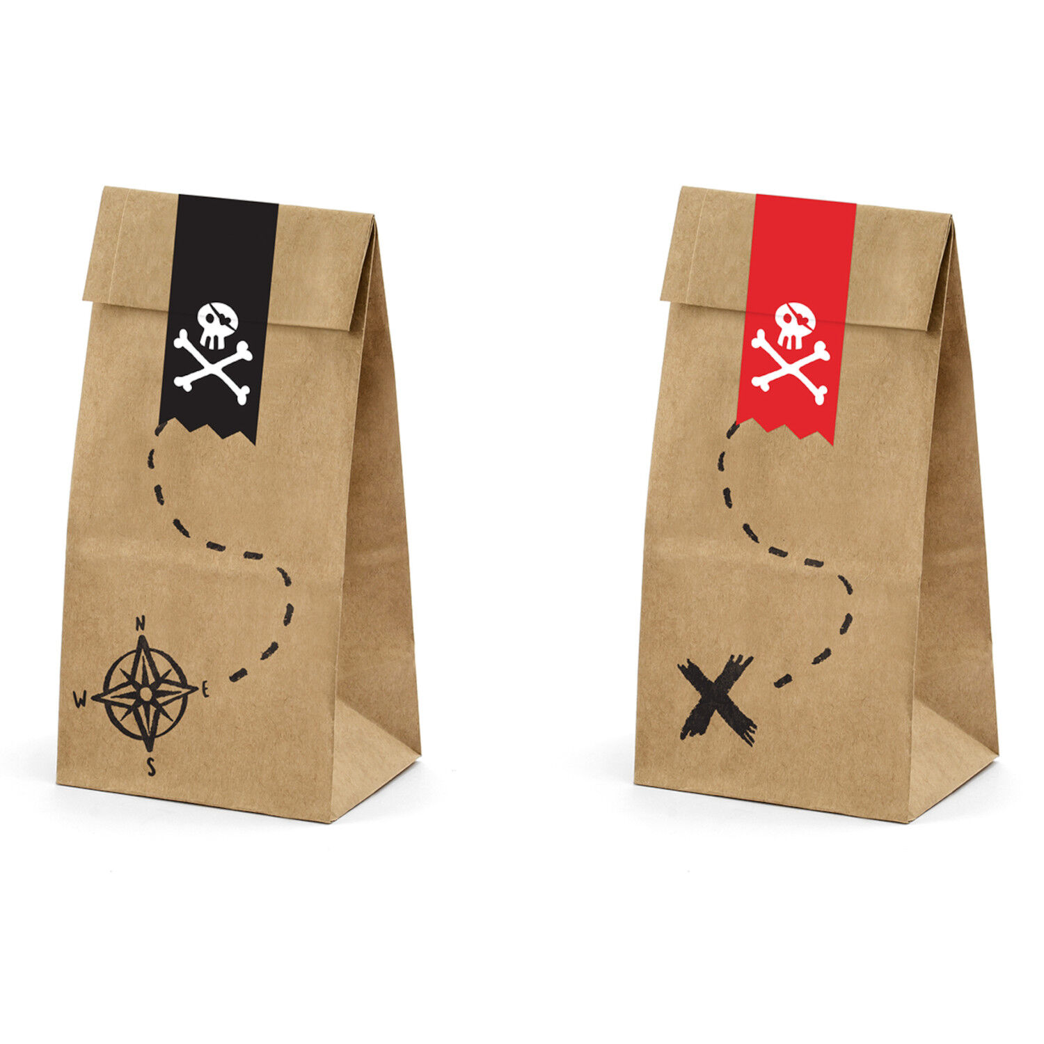 Geschenkt�ten aus Papier Piraten � 8x18 cm � 6 St�ck Bild 2