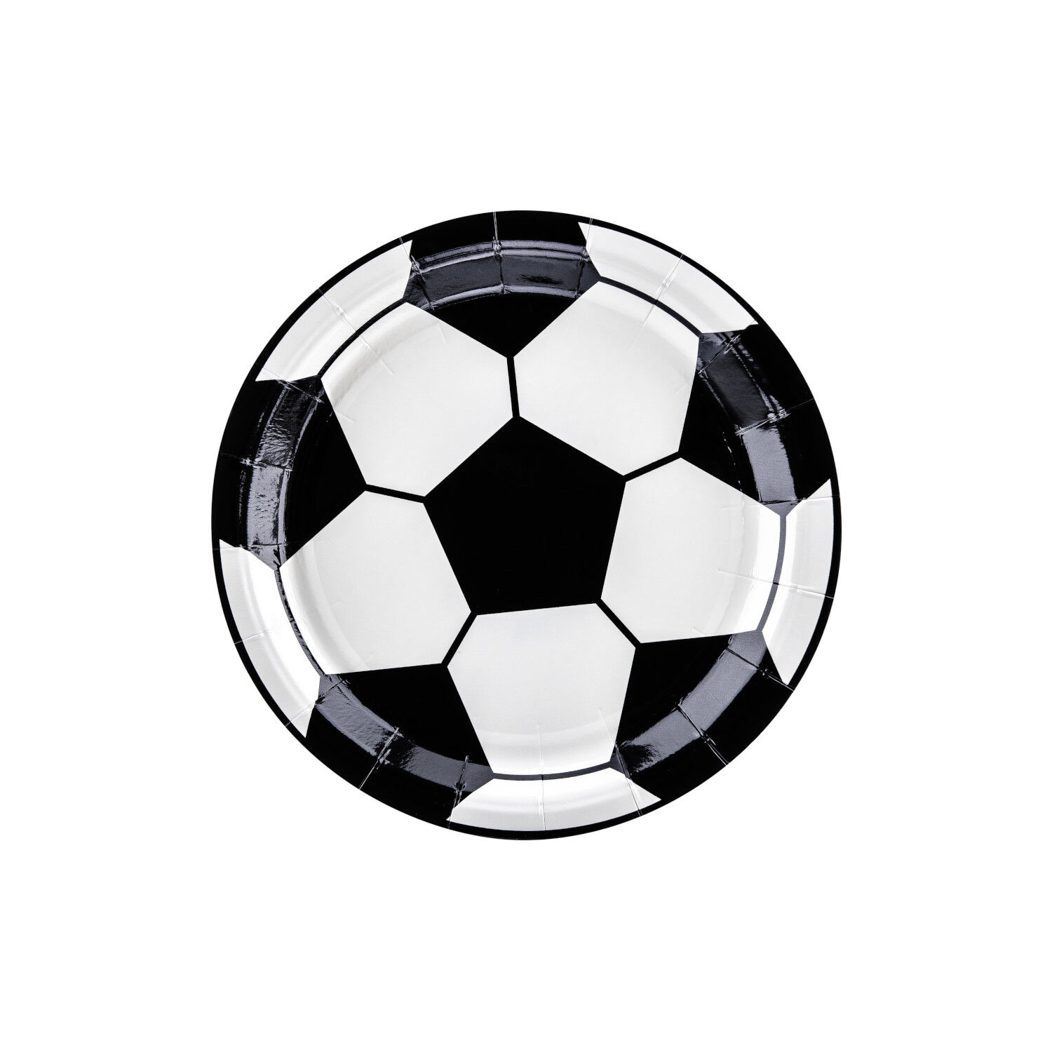 Pappteller Fu�ball - 18 cm, 6 St�ck