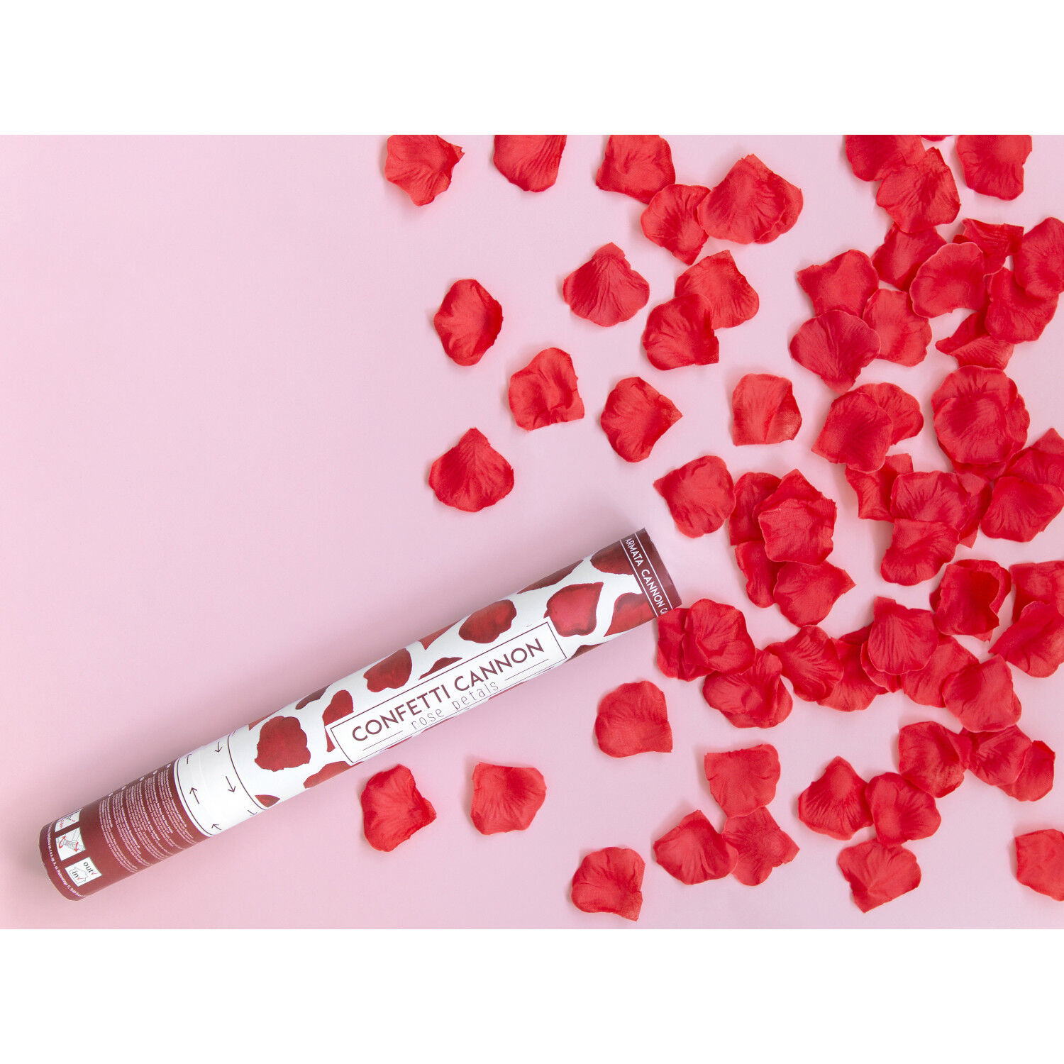 Konfettikanone mit k�nstlichen Rosenbl�ttern - Bordeaux-Rot, 40 cm Bild 4