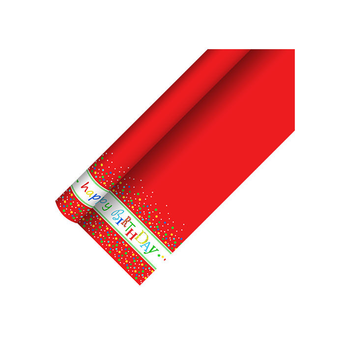 Tischtuch Happy Birthday aus Papier, 5x1,20 m