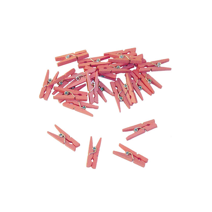 Mini-Wscheklammern, rosa, 24 Stck