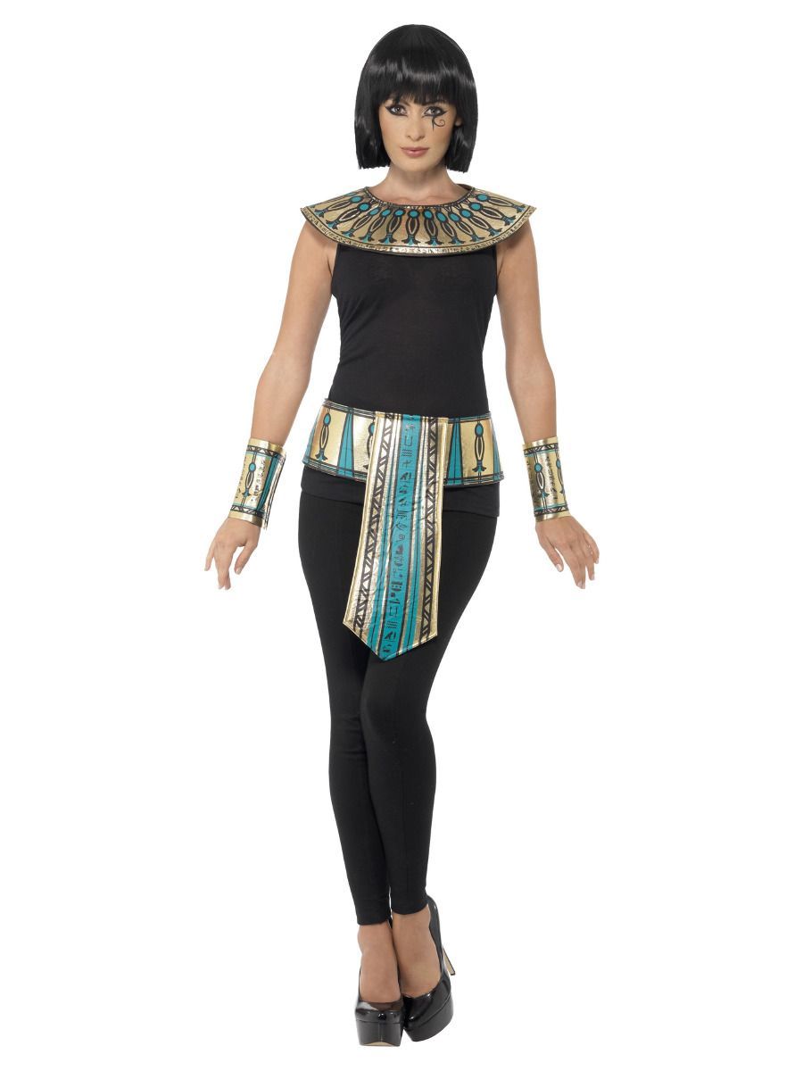 Ägyptisches Set, Gold, Mit Kragen, Armstulpen und Gürtel
