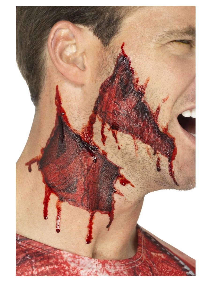 Aufgerissene-Haut-Klebetattoos, Rot