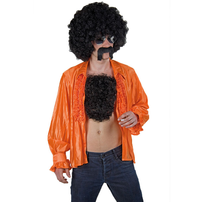 SALE Brusthaartoupet, schwarz