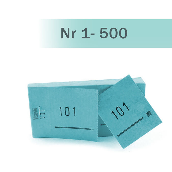 Doppelnummern-Block 500 Abrisse, blau, Nr 1-500