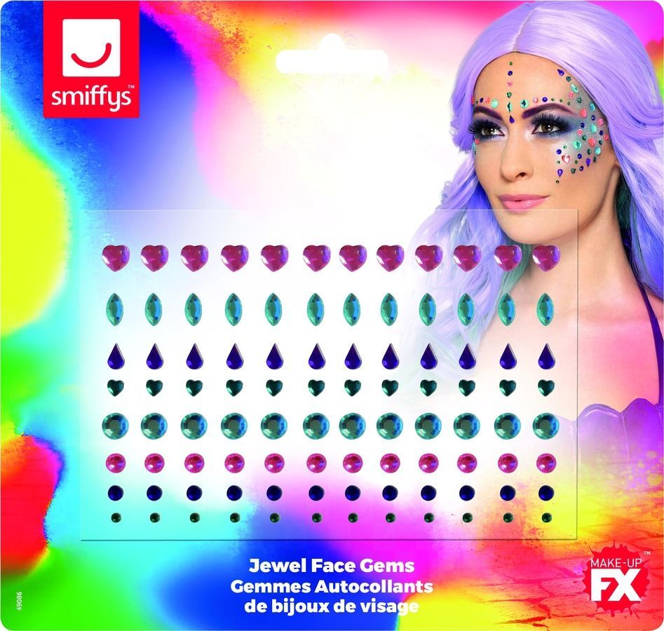 Gesichtsjuwelen, in verschiedenen Farben, Bogen mit 100 Stück, auf Aufsteller Bild 4