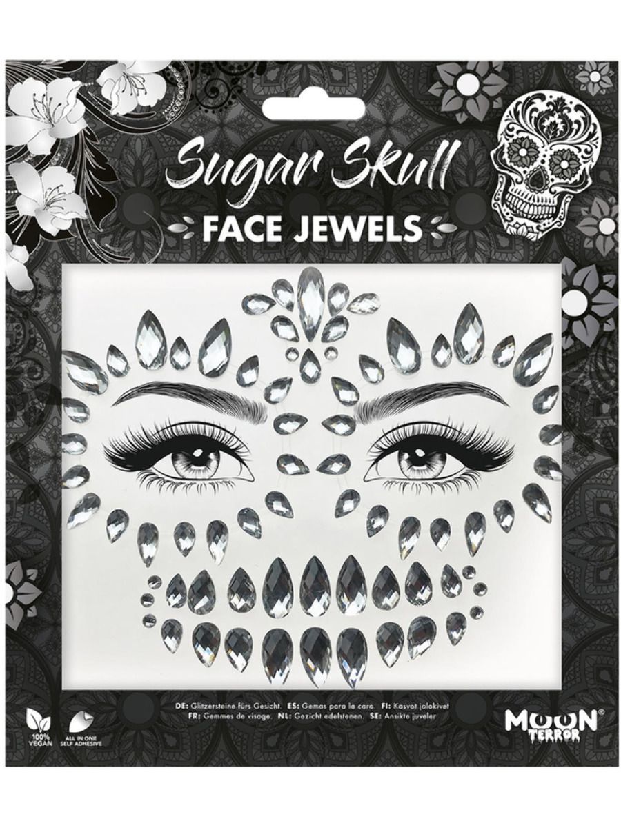 Glitzersteine fürs Gesicht, Halloween, Sugar Skull