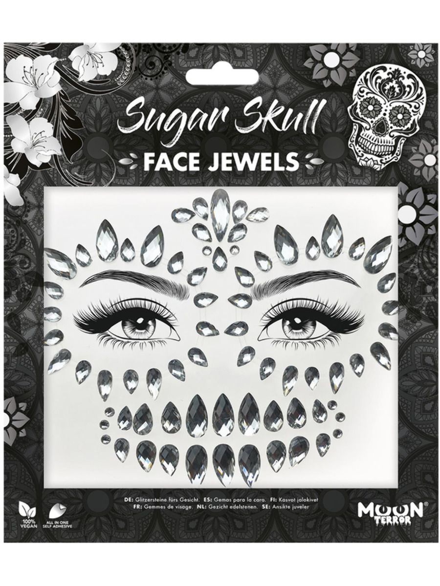 Glitzersteine frs Gesicht, Halloween, Sugar Skull