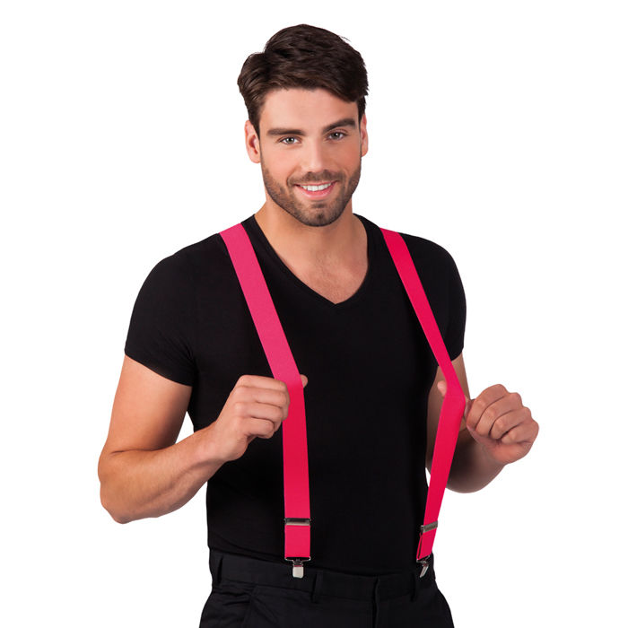 Hosenträger Basic mit breiten Trägern, rosa