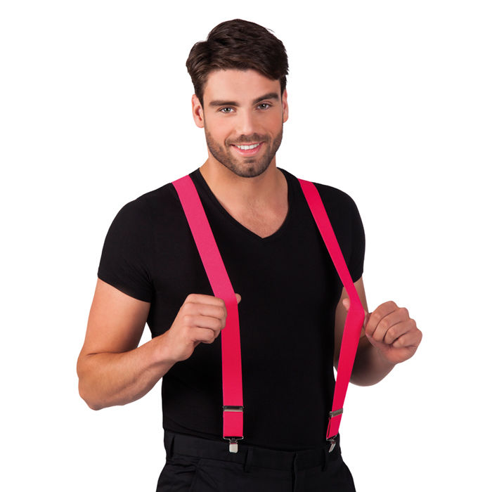 Hosentrger Basic mit breiten Trgern, rosa