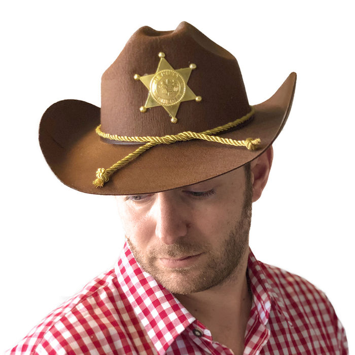 Hut Deputy Sheriff, braun, mit Stern Bild 3