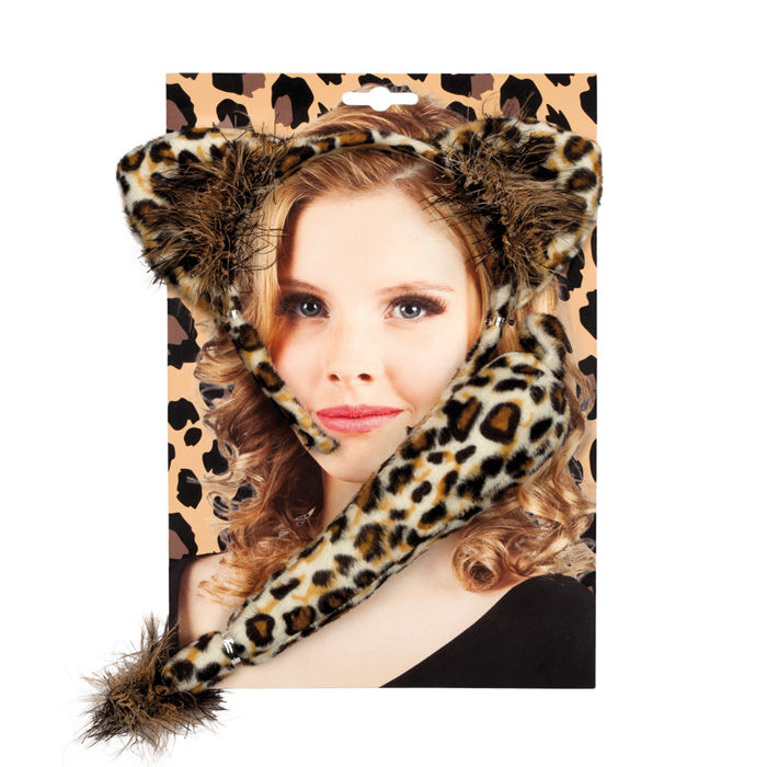 Leopard-Set, 2-tlg. Haarreif und Schwanz Bild 2