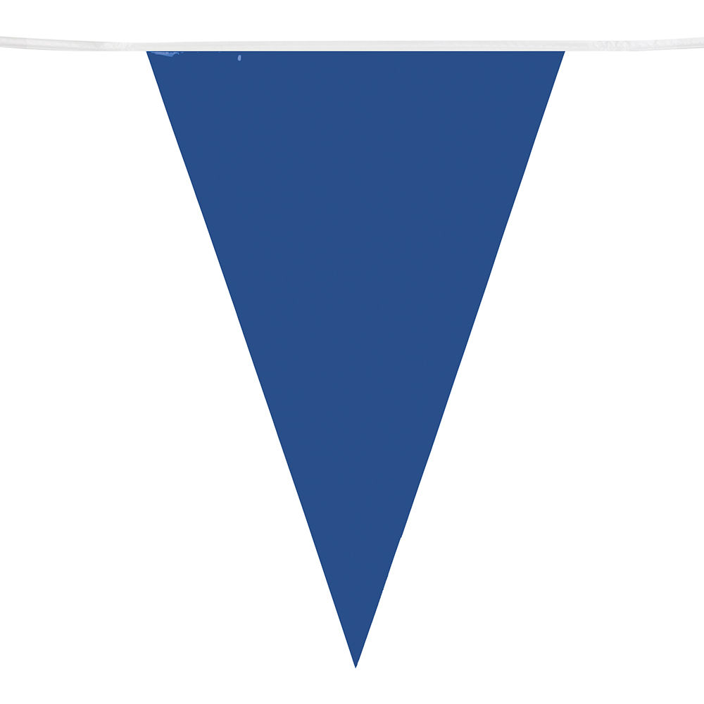 Wimpelkette, blau-weiß, 10m, Dreieck-Form, 12 Stück | 120m Gesamtlänge Bild 2