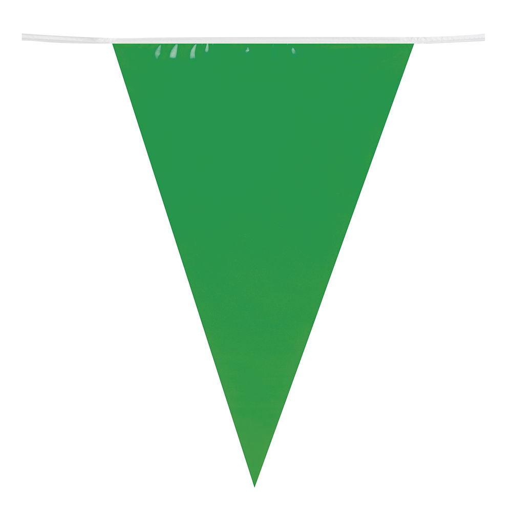SPARPACK Wimpelkette, 10m, grün-weiß, 12 Stück | 120m Gesamtlänge Bild 2