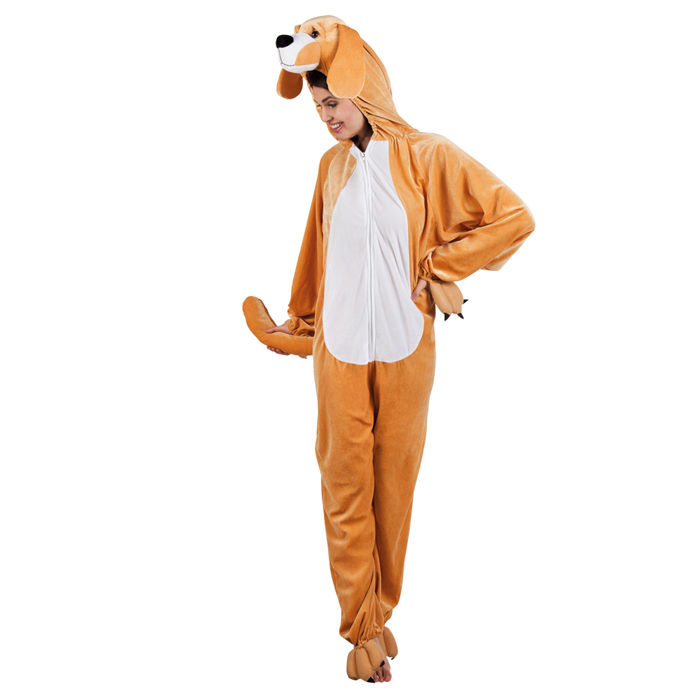 Damen- und Herren-Kostüm Overall Hund, Gr. XL bis 190cm Körpergröße - Plüschkostüm, Tierkostüm Bild 4