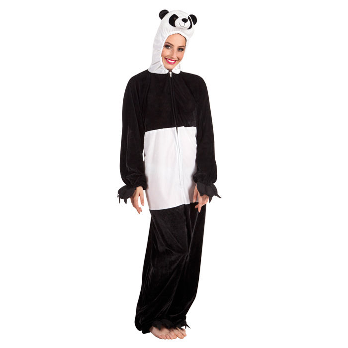 Damen- und Herren-Kostüm Overall Panda, Gr. S bis 165cm Körpergröße - Plüschkostüm, Tierkostüm Bild 2