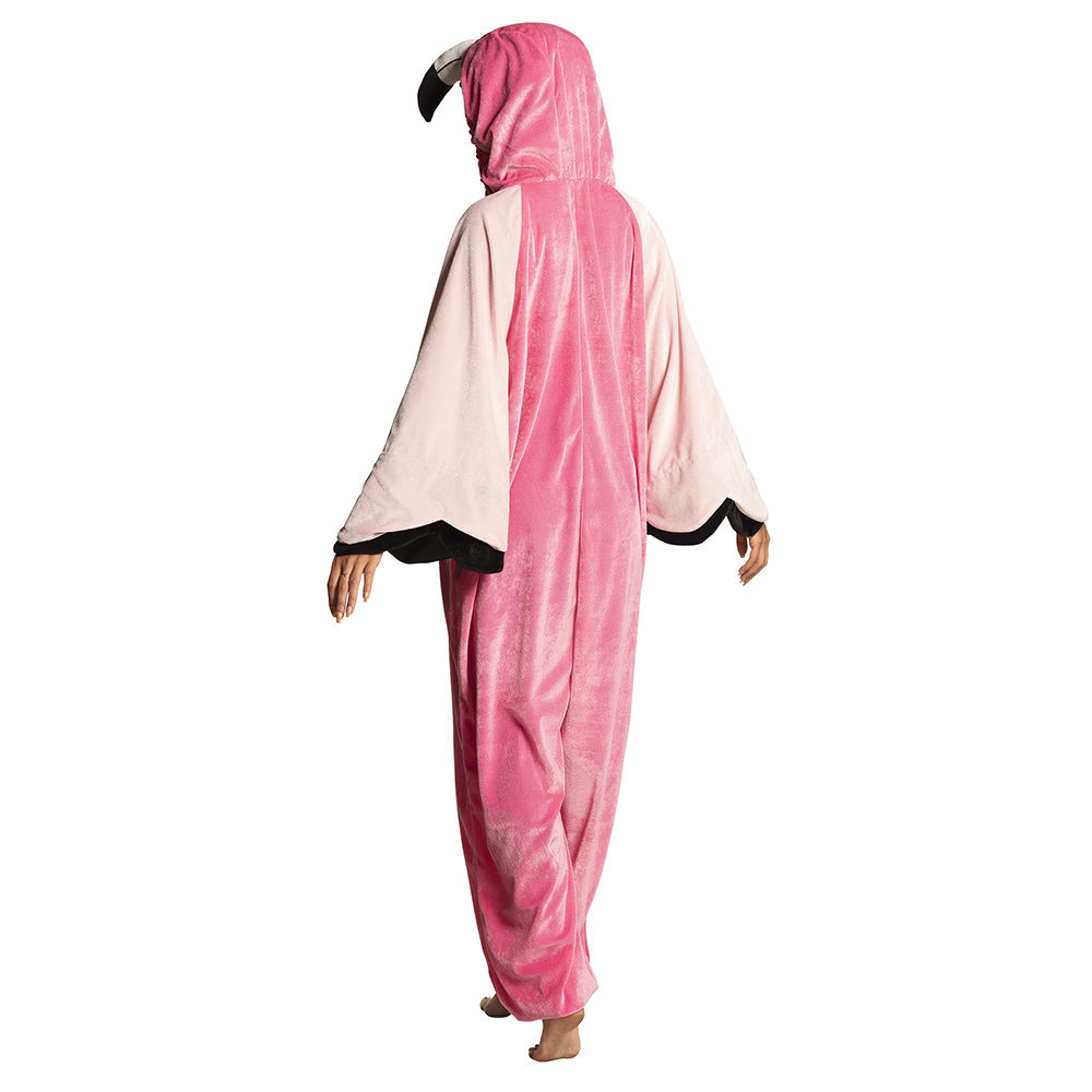Damen- und Herren-Kostüm Overall Flamingo, Gr. XL bis 190cm Körpergröße - Plüschkostüm, Tierkostüm Bild 2