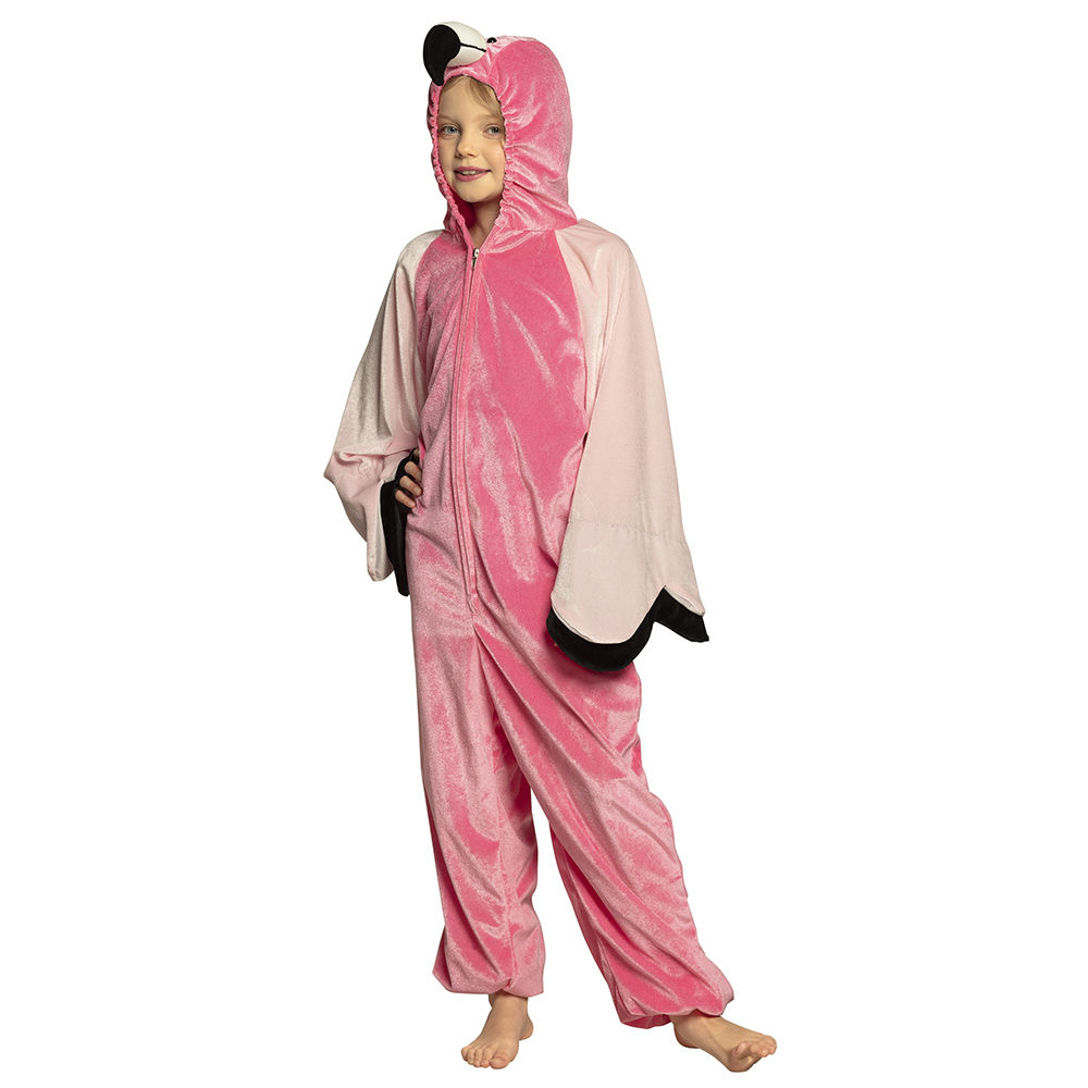 Kinder-Kostm Overall Flamingo, Gr. M bis 140cm Krpergre - Plschkostm, Tierkostm