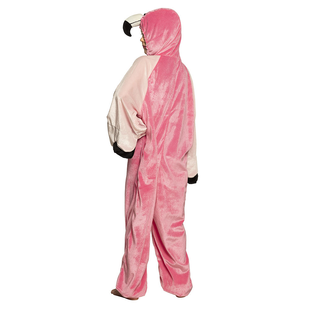 Kinder-Kostüm Overall Flamingo, Gr. M bis 140cm Körpergröße - Plüschkostüm, Tierkostüm Bild 2