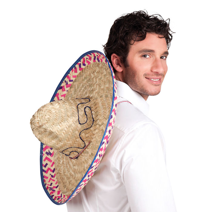 Hut Palmbltter-Sombrero mit Stickerei, ca. 52cm