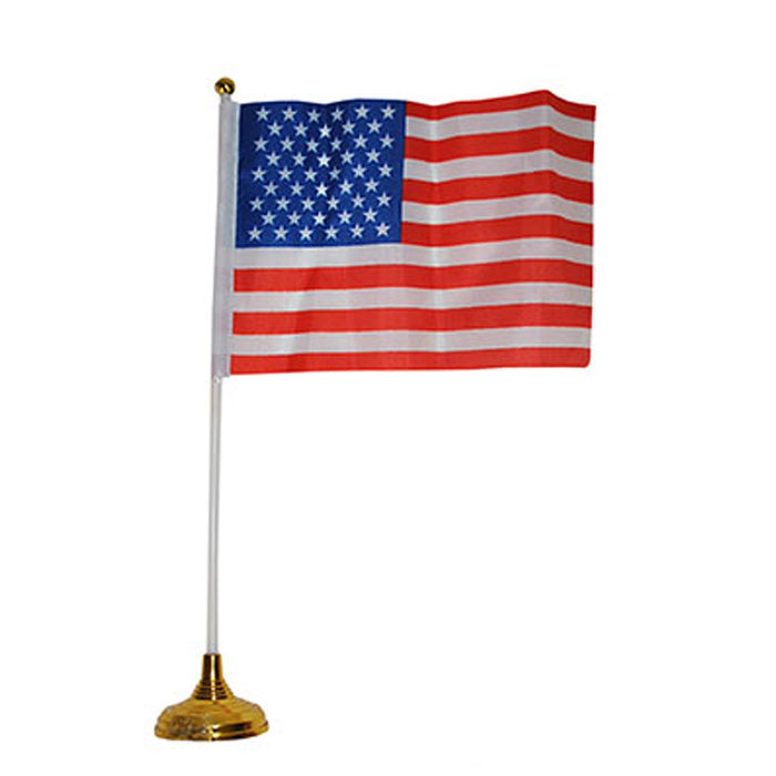 Fahne USA am Stab, mit Ständer, 14x20cm, 30cm