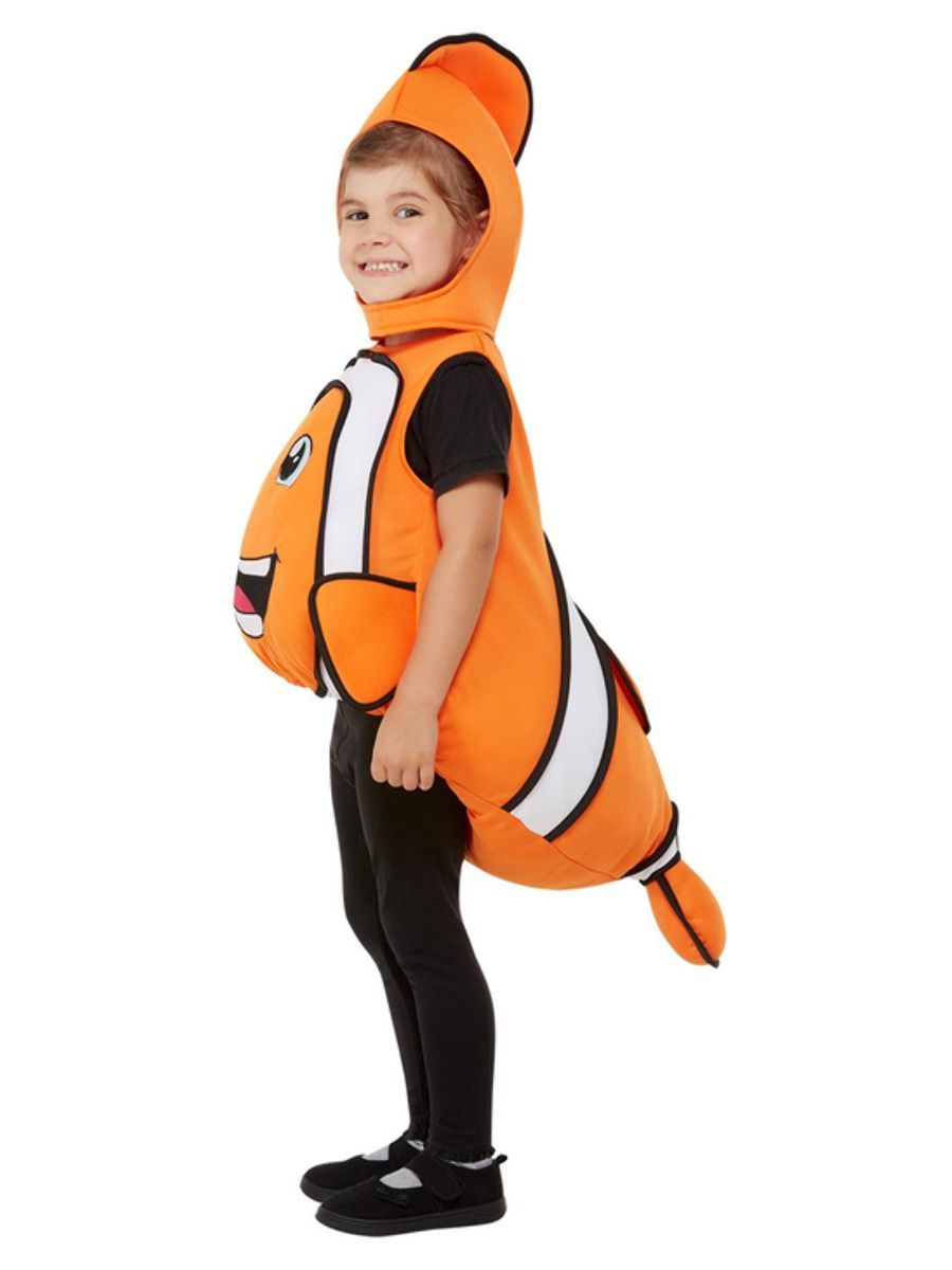 SALE Kleinkind-Kostüm Clownfisch, Orange, mit Charakteroberteil und Hut, Größe: geeignet für 1-2 Jahre Bild 3