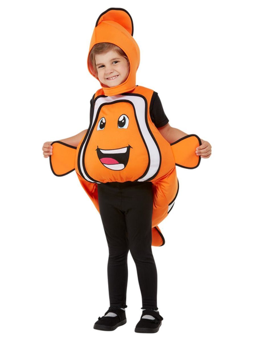 SALE Kleinkind-Kostm Clownfisch, Orange, mit Charakteroberteil und Hut, Gre: geeignet fr 1-2 Jahre Bild 4