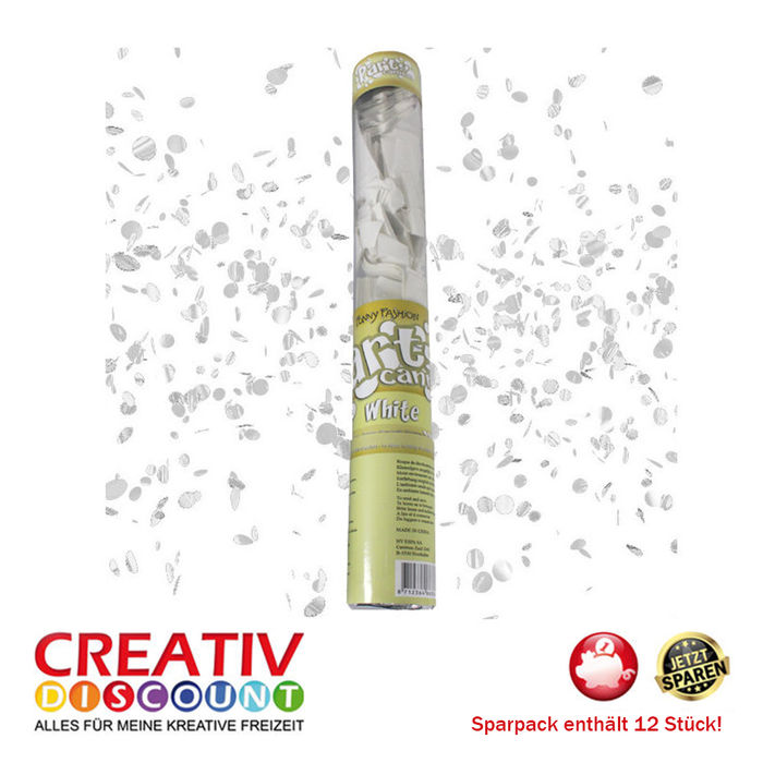 SPARPACK! Konfetti-Shooter weier Mix, 40cm 12Stk
