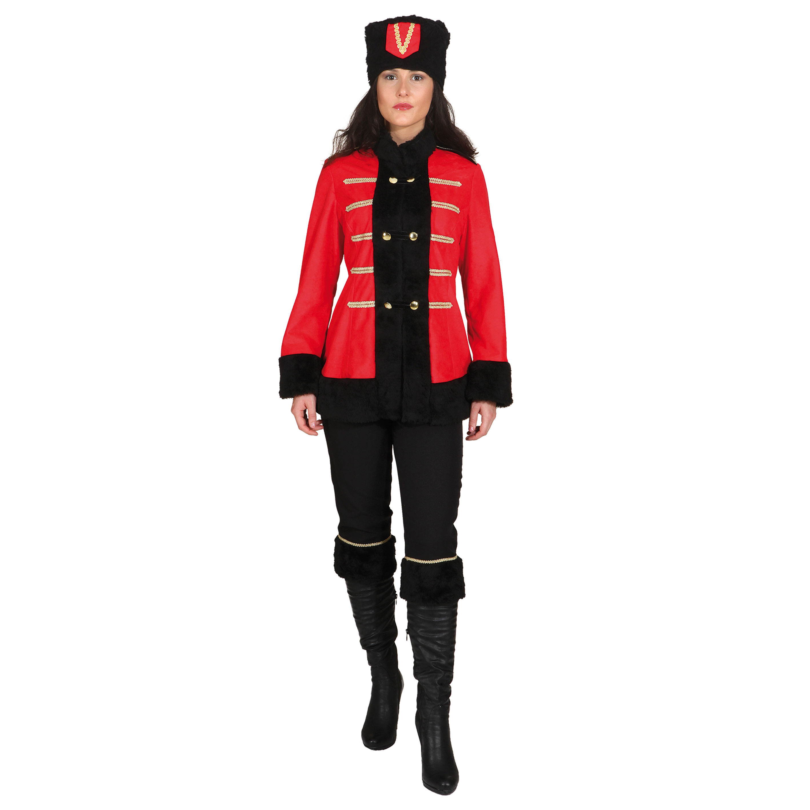 SALE Damen-Kostüm Kosakin, rot/schwarz, Gr. 44