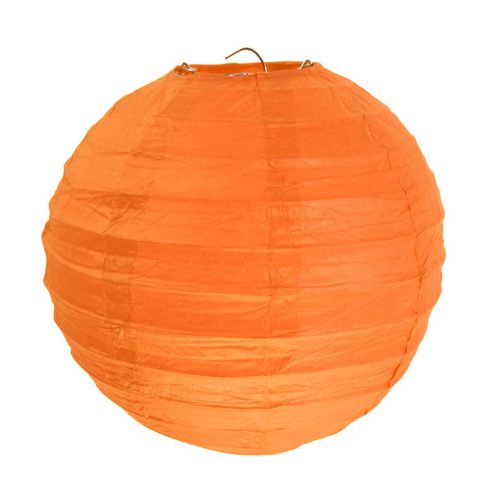 Lampion M, Ø 20 cm, orange, 2 Stück