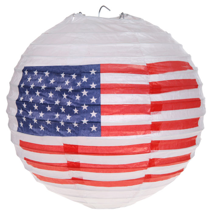 SALE Lampion USA,  20 cm, 2 Stck