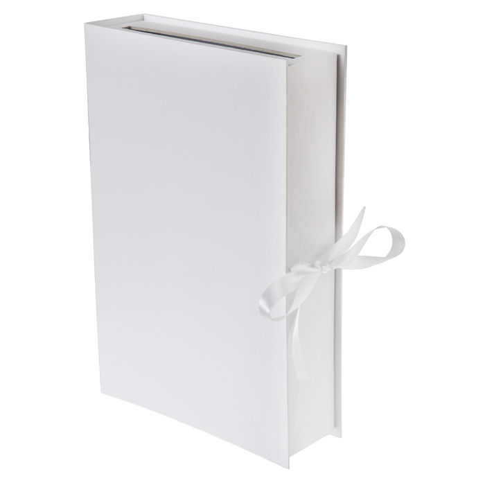 Geldbox in Buchform, 30 x 20 x 6 cm, Wei