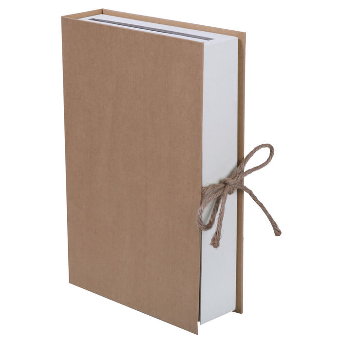 Geldbox in Buchform, 30 x 20 x 6 cm, Natur