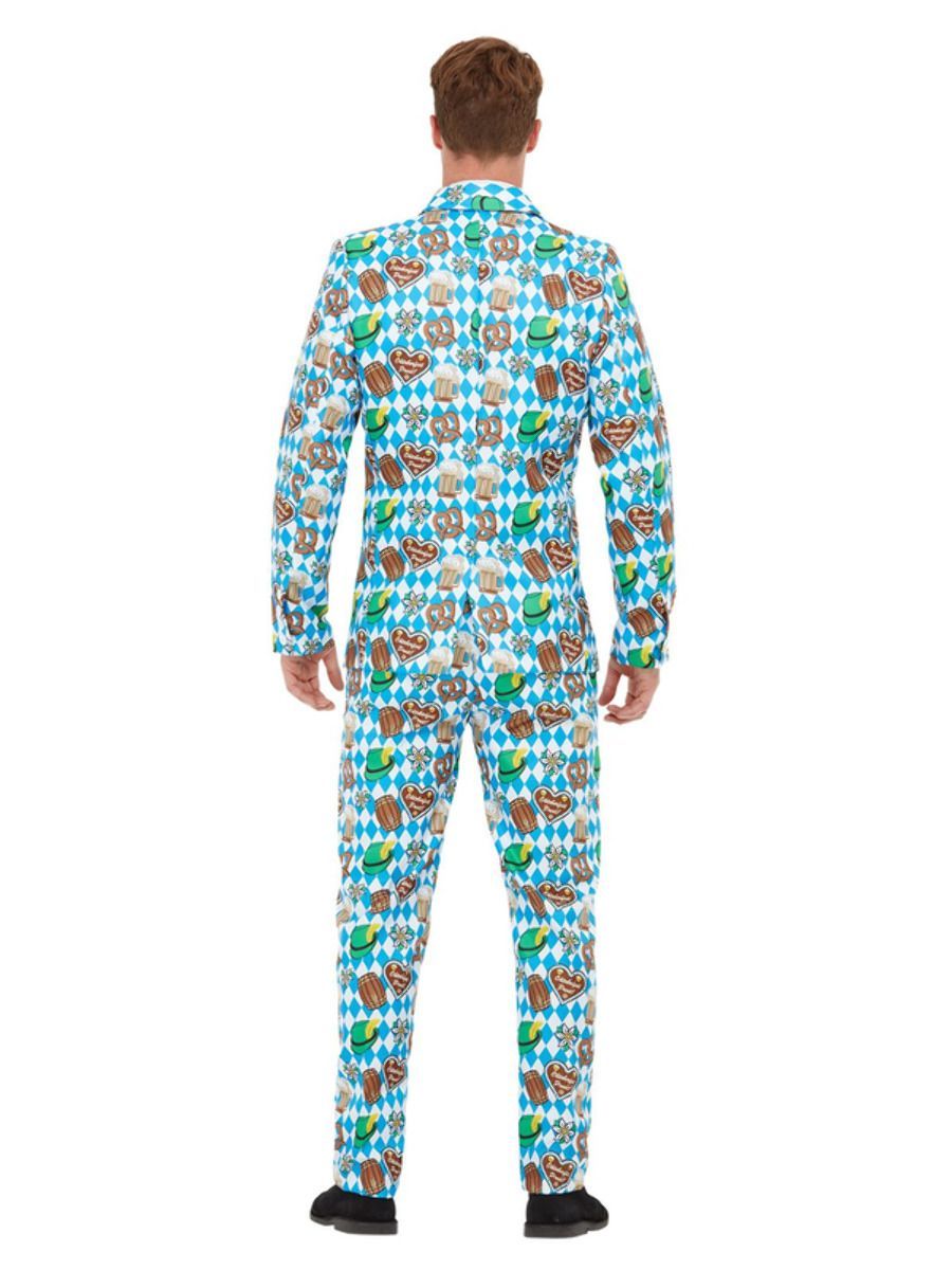 SALE Bayern Anzug, Blau, mit Jacke, Hose und Krawatte, Gre: M, Bayrische Dekoration, Bayrisches Fest, Blau-Wei Bild 3