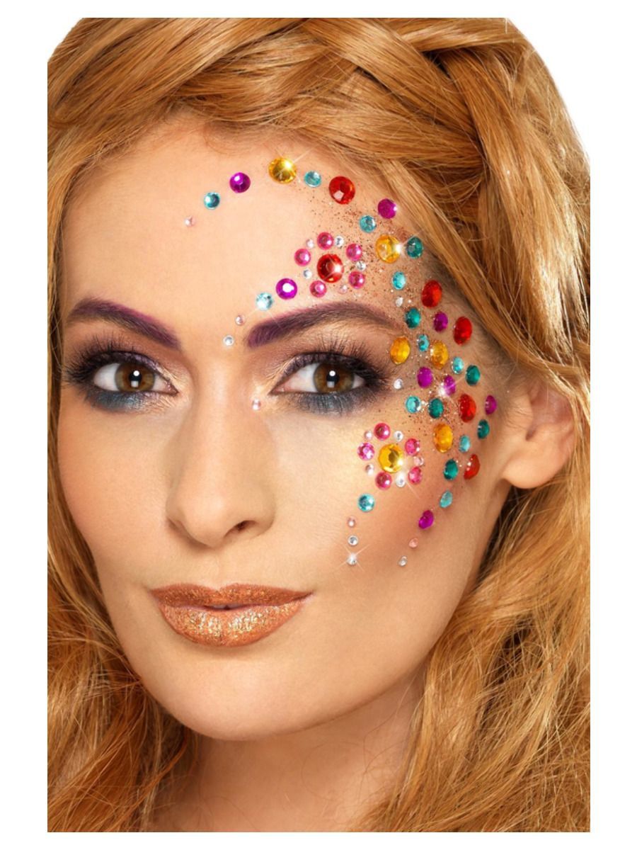 Make-Up FX, Regenbogen-Gesichtsjuwelen, mehrfarbig, Bogen mit 100 Stck, auf Aufsteller