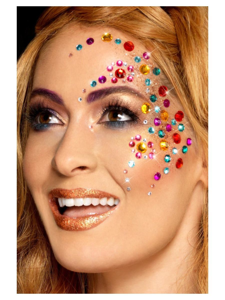 Make-Up FX, Regenbogen-Gesichtsjuwelen, mehrfarbig, Bogen mit 100 Stck, auf Aufsteller Bild 2