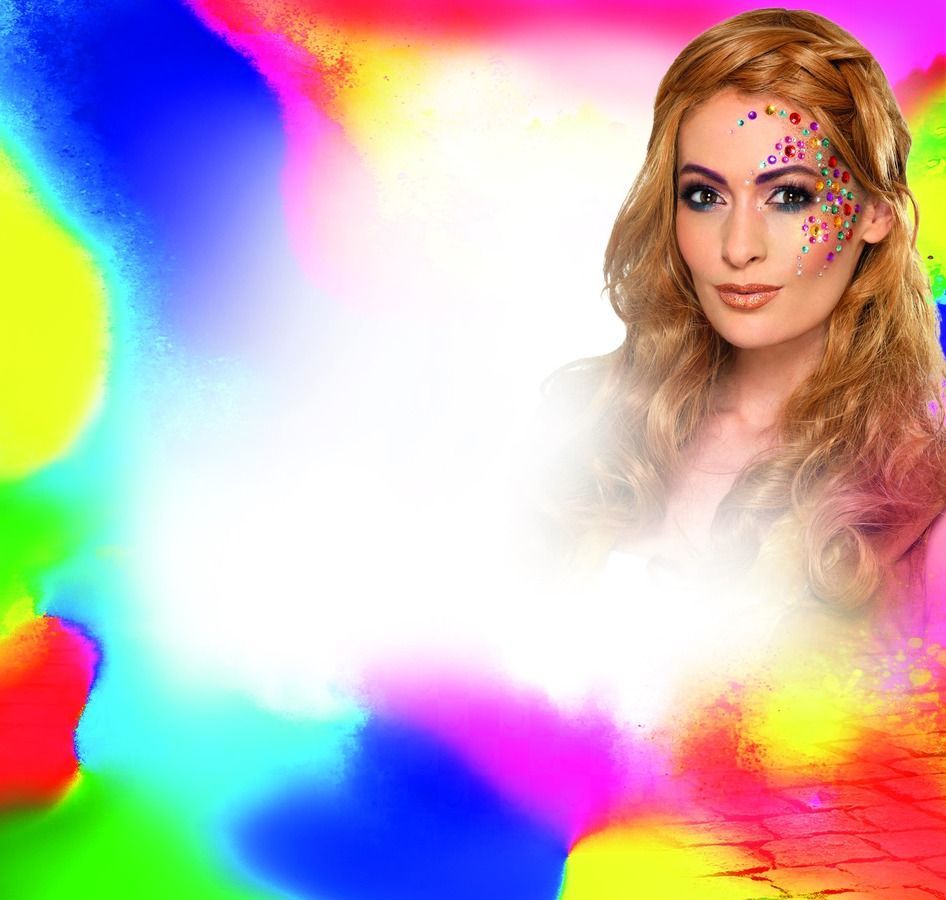 Make-Up FX, Regenbogen-Gesichtsjuwelen, mehrfarbig, Bogen mit 100 Stck, auf Aufsteller Bild 3