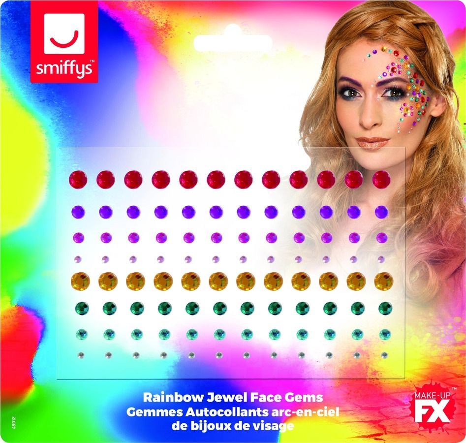 Make-Up FX, Regenbogen-Gesichtsjuwelen, mehrfarbig, Bogen mit 100 Stück, auf Aufsteller Bild 4