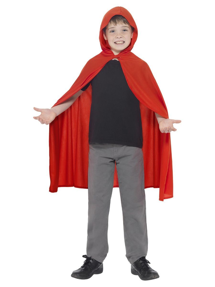 Umhang mit Kapuze, Rot Größe: geeignet für 7-12 Jährige Bild 2