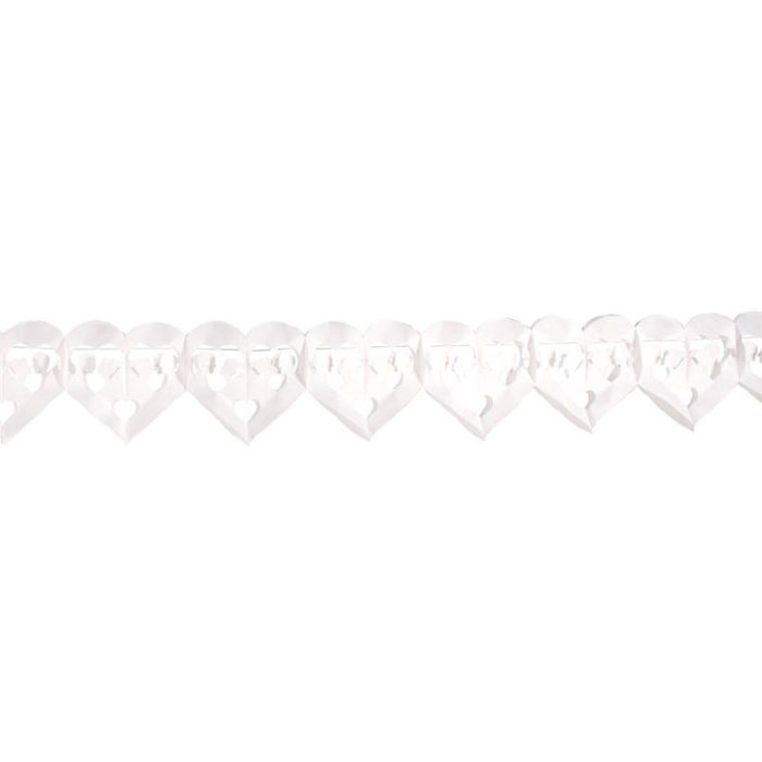Girlande Herz Mit Hochzeitspaar Weiss 6m Hochzeit Raumdeko